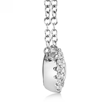 1.00ct Lab Diamond Halo Necklace InGold