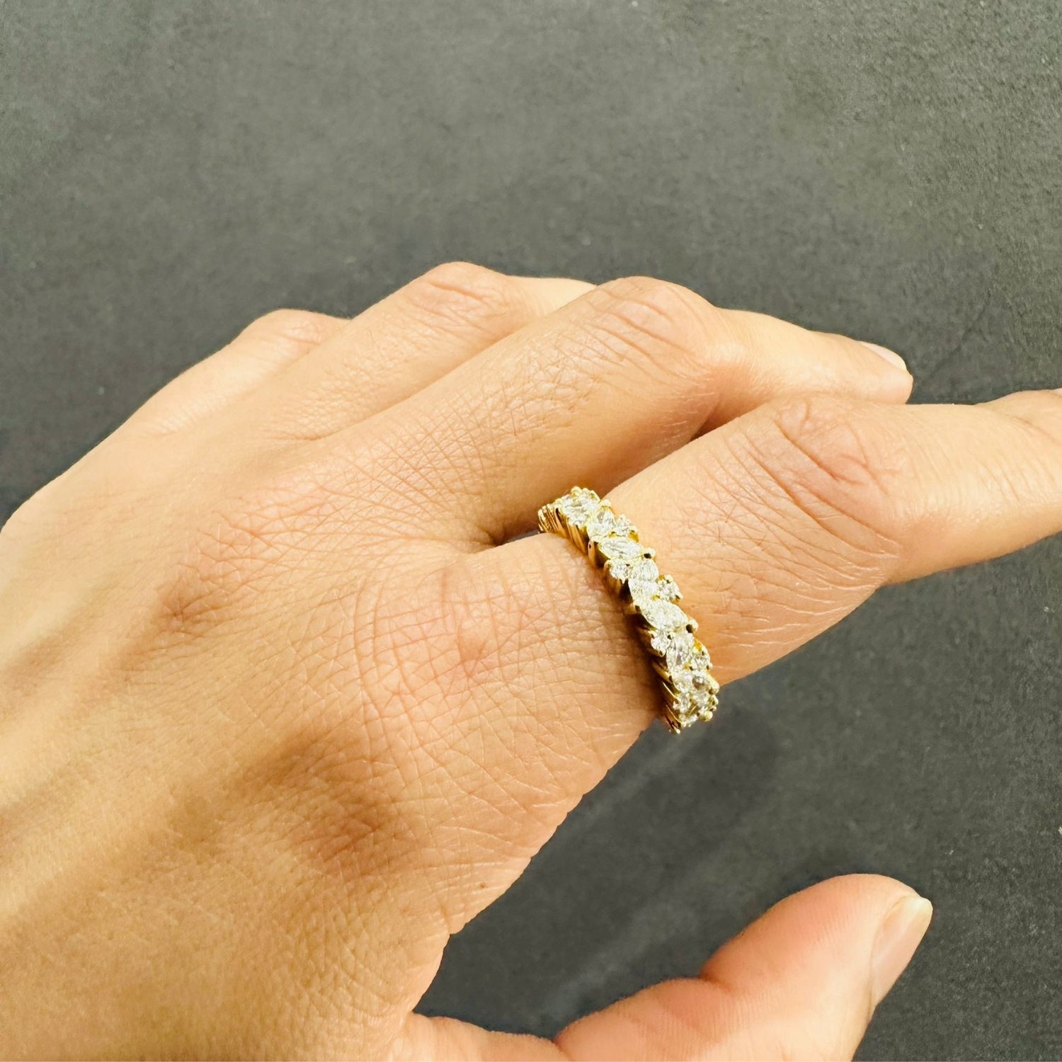 lab diamond eternity ring
