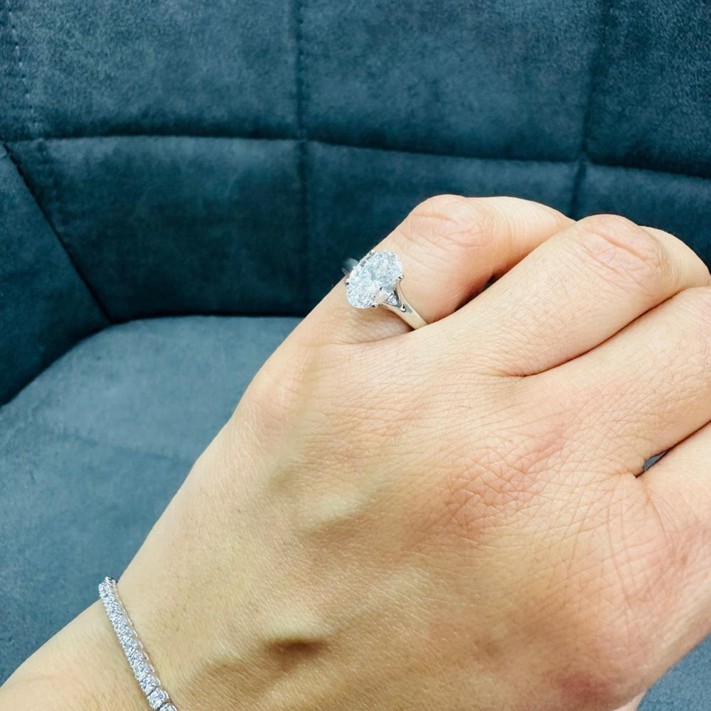 oval lab diamond ring luxury diamond ring