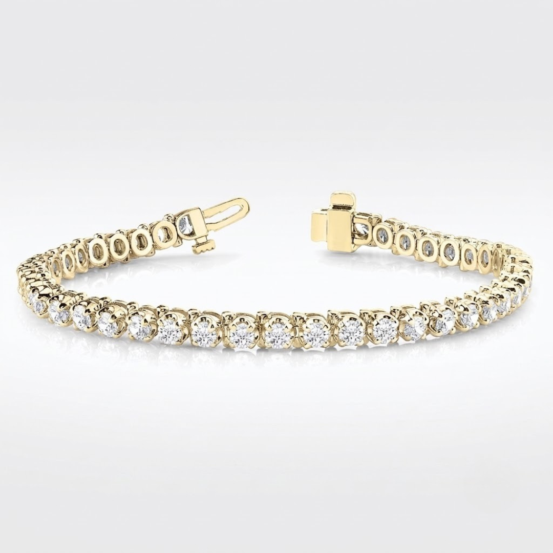 5.00ct Natural Diamond Tennis Bracelet – Round Cut | Gold & Platinum