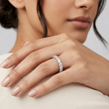 Lab Diamond Eternity Ring Platinum Claw Set 1.00ct G/VS