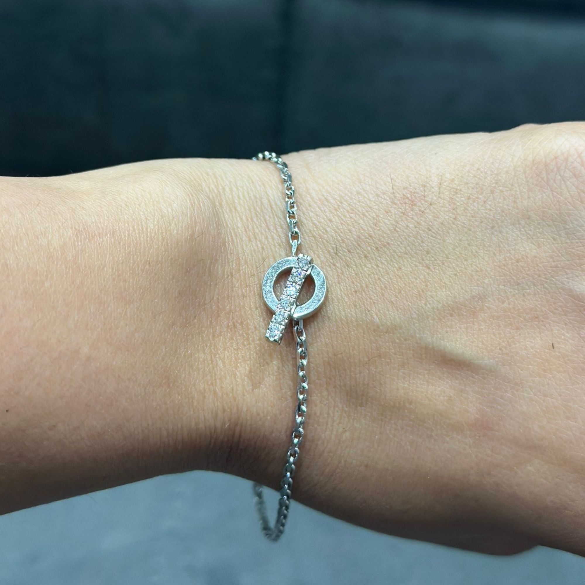 Bracelet à fermoir en platine serti de diamants naturels ronds pour femme | Bijoux de luxe