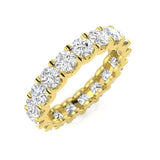 1.00 to 4.00 Carat Lab-Grown Round Cut D/VVS Diamond U-Prong Set Full Eternity Ring.