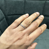 18K White Gold Channel Set Half Eternity Ring in Round Natural Diamond