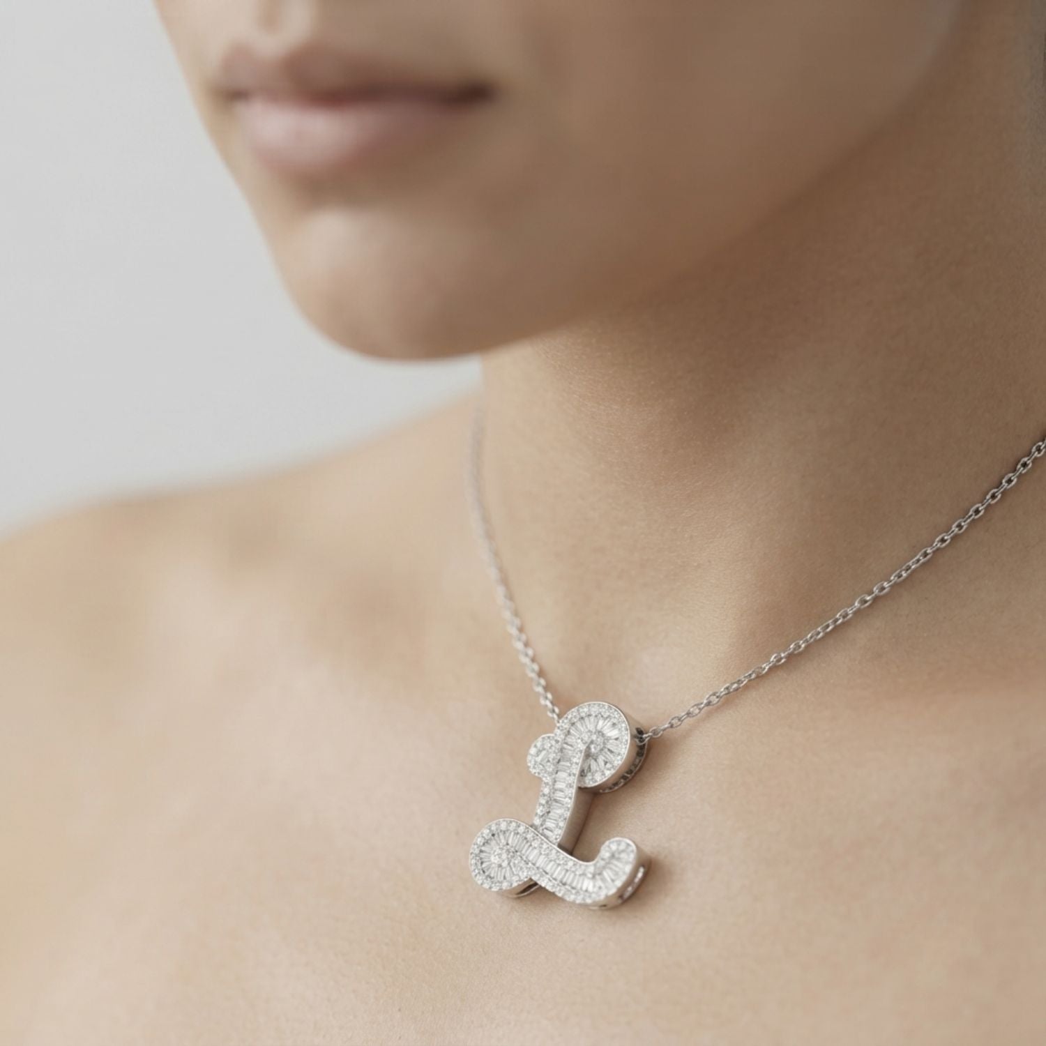 Diamond Initial Pendant 0.5ct Gold – Lab-Grown & Natural (A–Z)