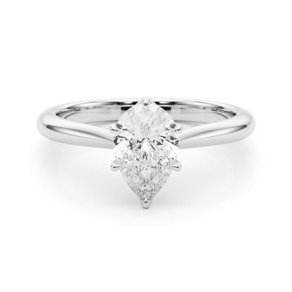 IGI Lab-Grown Pear Diamond 6 Prong Set Solitaire Engagement Ring, D Color VVS Clarity