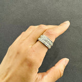 double row 5 carat diamond band