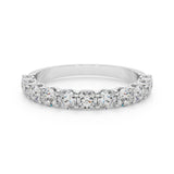 Alliance solitaire à six griffes de 1,0 carat en or blanc 9 carats