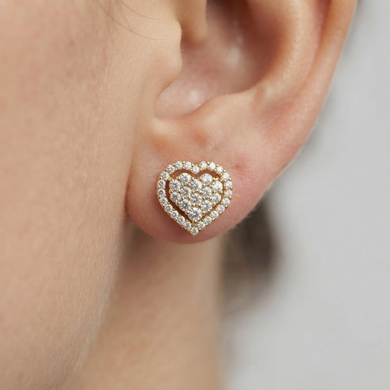 1.00 Carat Natural/Lab Grown Diamond Cluster Earring In 9K/18K Hallmarked Gold