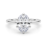 IGI Lab-Grown Oval Diamond 6 Prong Solitaire Engagement Ring, D Color VVS Clarity