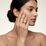Elegant 18K Yellow Gold Curved Wedding Band