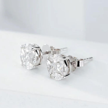 0.30ct Natural Round Diamond Earrings In Platinum