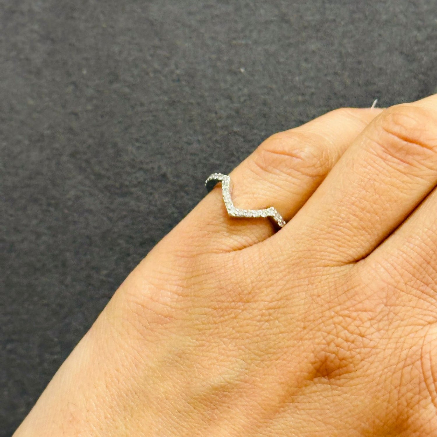 chevron wedding band