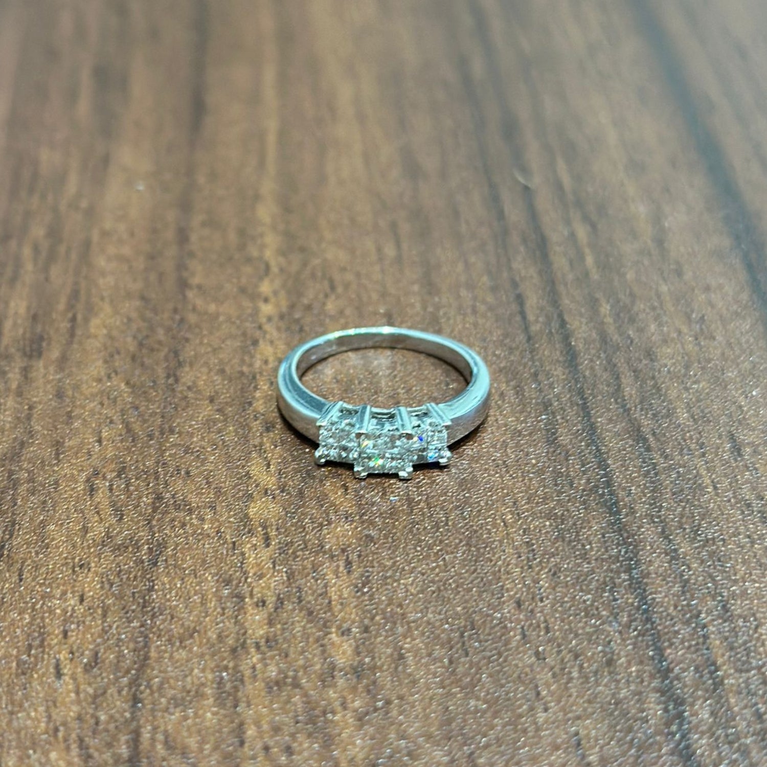 Bague de fiançailles avec halo de diamants ronds de laboratoire - argent 925 - DE/VS