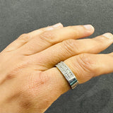 double row diamond band