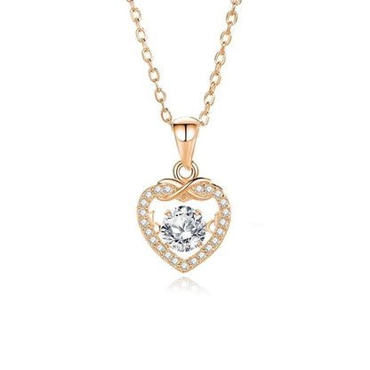 0.06ct Diamond Heart Necklace In Gold