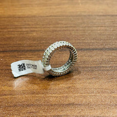 channel set eternity ring 9k white gold ring
