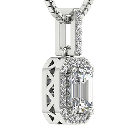 Lab Diamond  Pendant Necklace In 18K Gold