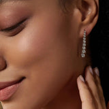 Ohrhänger mit Halo-Fassung und 1,00 ct Labordiamant in Gold