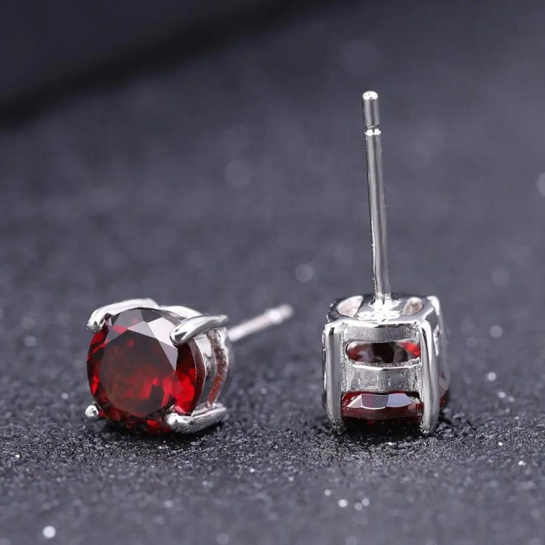 0.70ct Ruby Stone Diamond Earrings