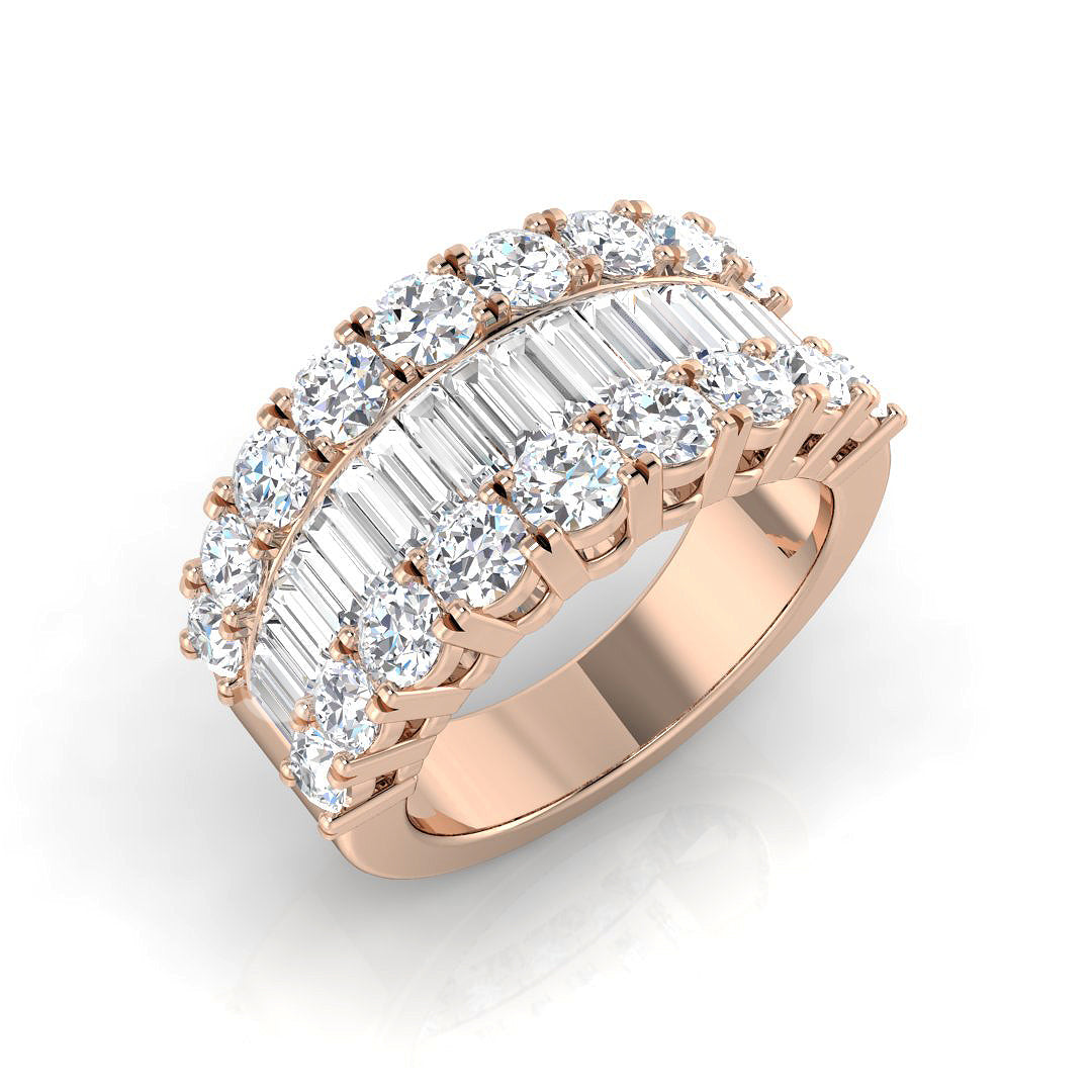 Baguette & Brilliant Diamond Ring Eternity Ring