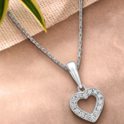 0.20ct Diamond Heart Necklace in Gold