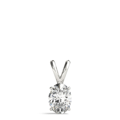 Oval Lab Grown Diamond Solitaire Pendant, D Color VVS Clarity 0.20 Ct To 2.00 Ct