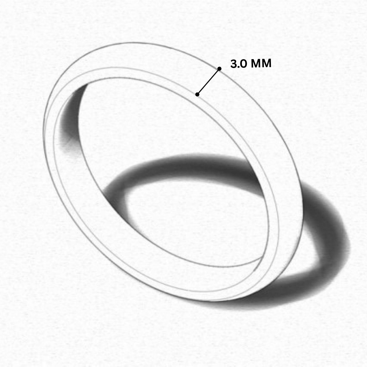 D" Shape Plain Wedding Band for Women | UK Made Gold & Platinum Ring