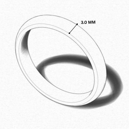 D" Shape Plain Wedding Band for Women | UK Made Gold & Platinum Ring