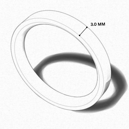 Flat Court Shape Plain Wedding Band for Women | UK Hallmarked Gold & Platinum Ring