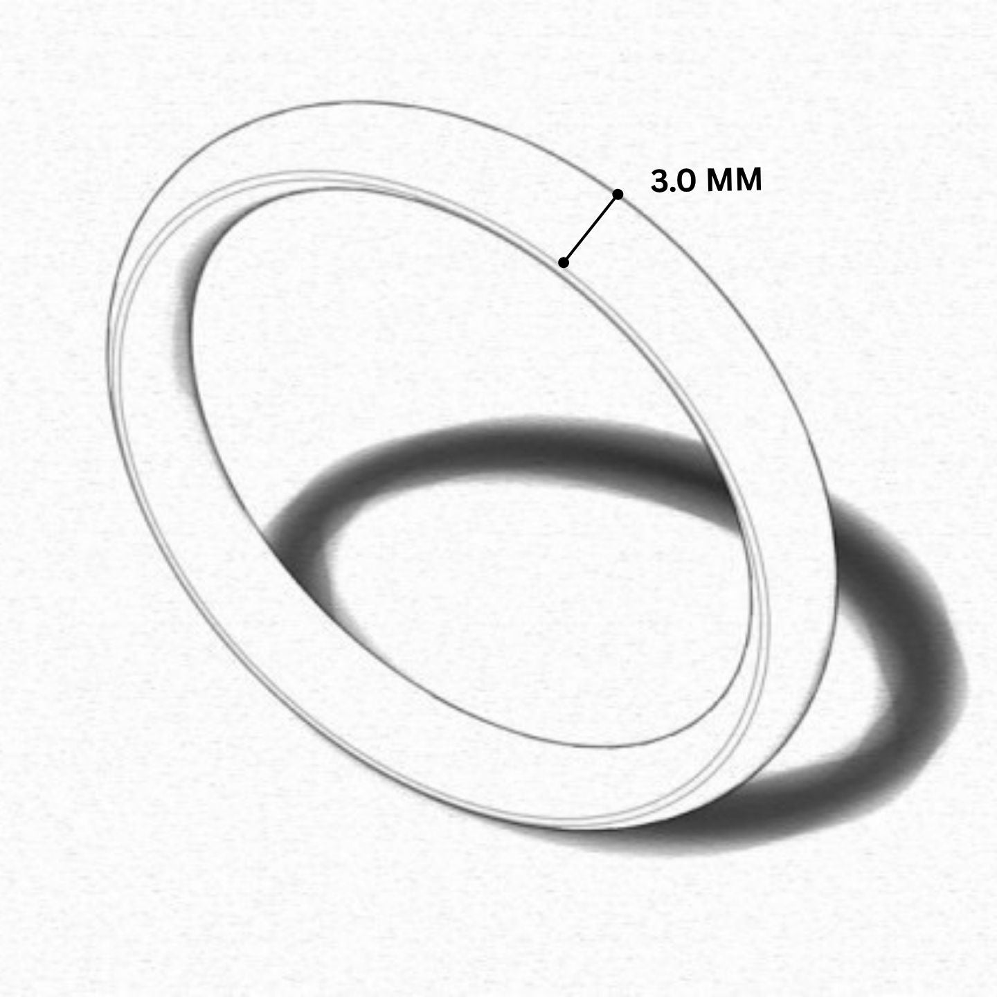 Alliance simple de forme cour pour femme | Bague en or et platine fabriquée au Royaume-Uni