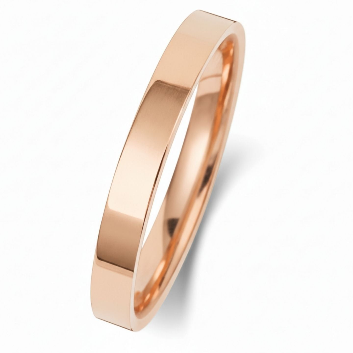 Flat Court Shape Plain Wedding Band for Women | UK Hallmarked Gold & Platinum Ring