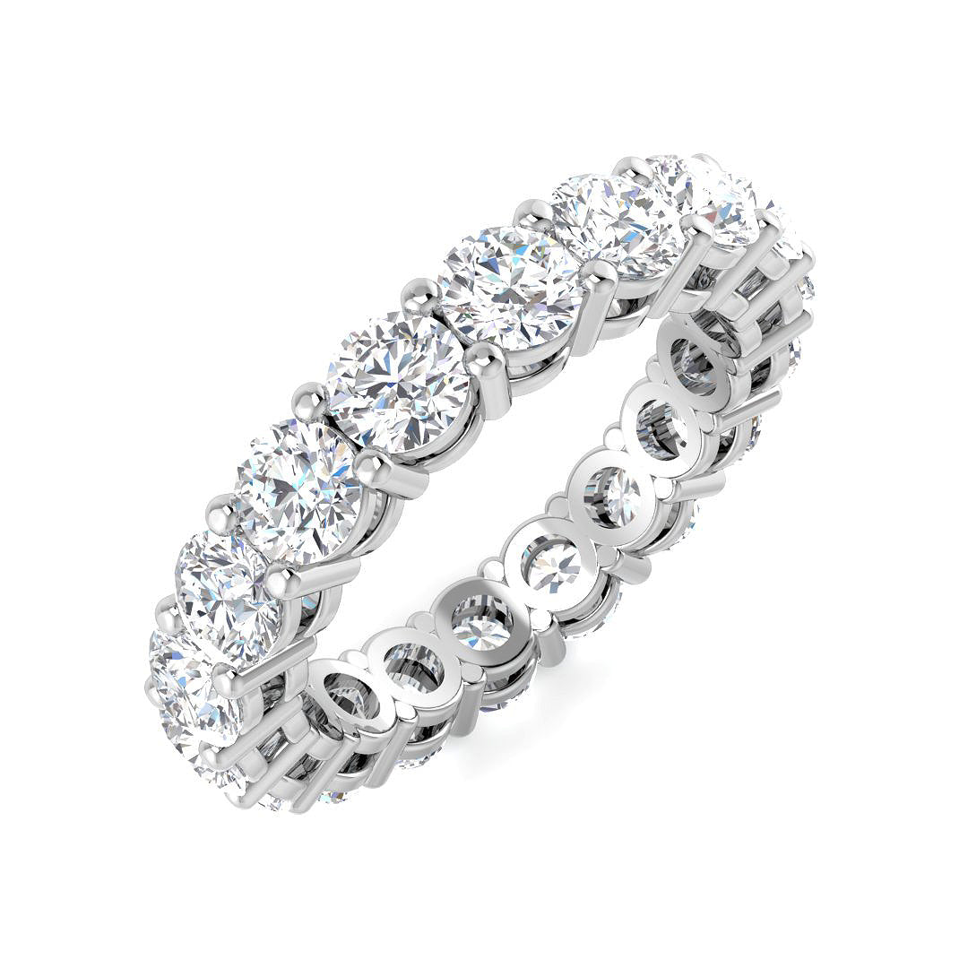 3.00 to 5.00ct Lab-Grown Round Cut D/VVS Diamond Full Eternity Ring.