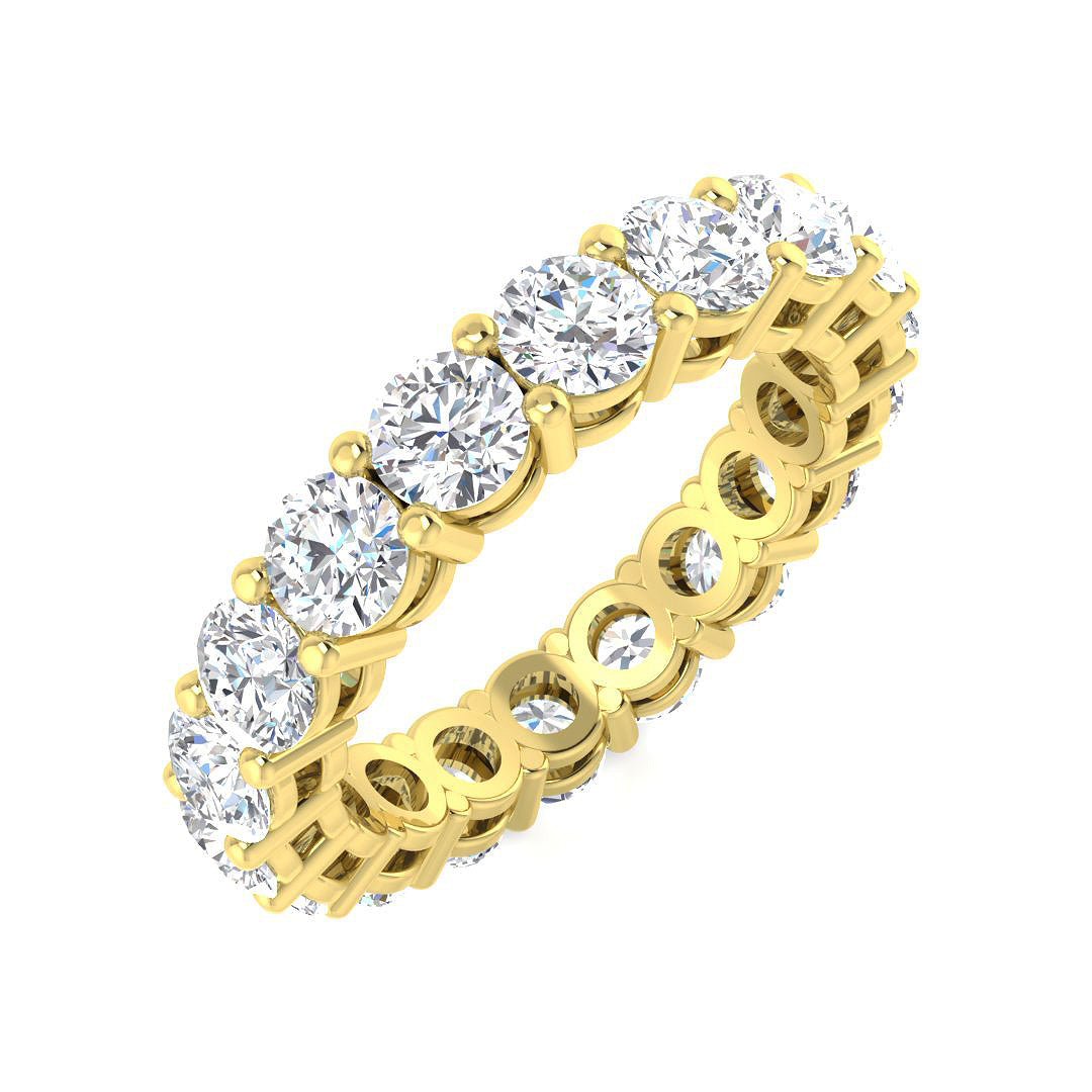3.00 to 5.00ct Lab-Grown Round Cut D/VVS Diamond Full Eternity Ring.