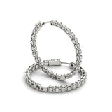 0.5-4.0ct Classic Diamond Hoop Earrings in Gold & Platinum