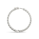 0.5-4.0ct Classic Diamond Hoop Earrings in Gold & Platinum