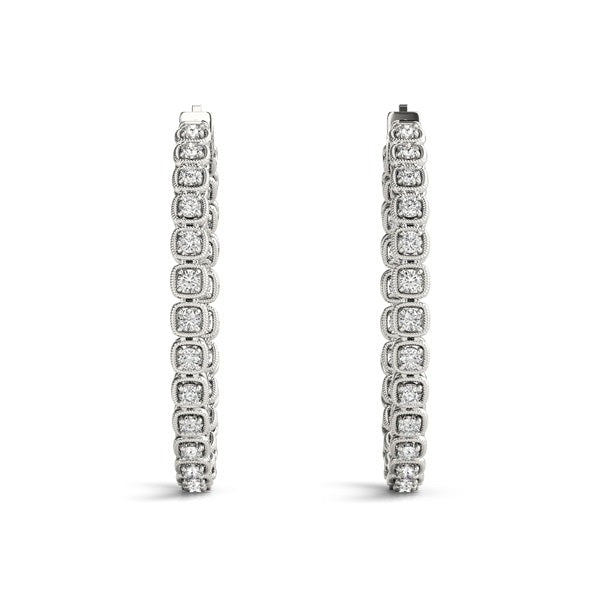 0.5-4.0ct Classic Diamond Hoop Earrings in Gold & Platinum