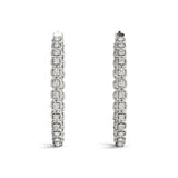 0.5-4.0ct Classic Diamond Hoop Earrings in Gold & Platinum