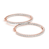 1.0-10.0ct Classic Diamond Hoop Earrings in Gold & Platinum