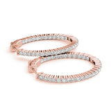 1.25-10.0ct Classic Diamond Hoop Earrings in Gold & Platinum