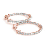 0.75-10.0ct Classic Diamond Hoop Earrings in Gold & Platinum