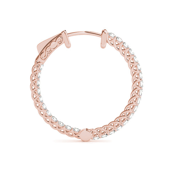 0.75-10.0ct Classic Diamond Hoop Earrings in Gold & Platinum