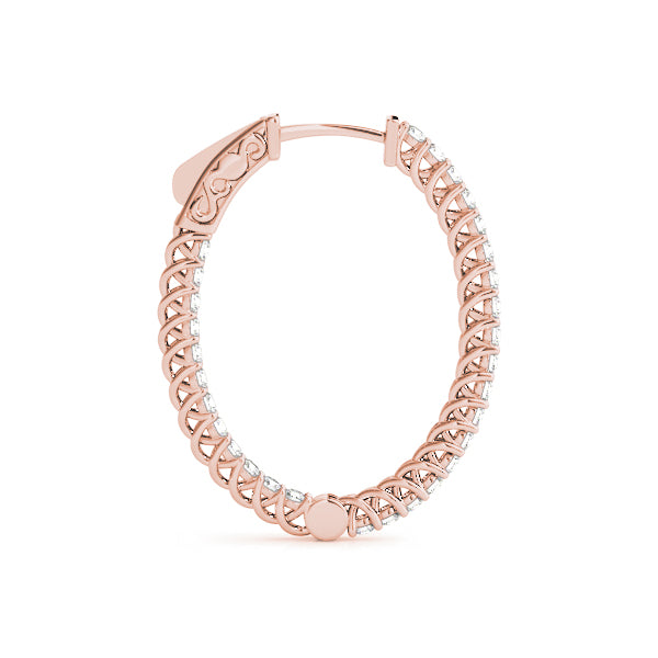 1.25-4.5ct Classic Diamond Hoop Earrings in Gold & Platinum