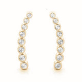 0.33ct Beaded Diamond Hoop Earrings in Gold & Platinum