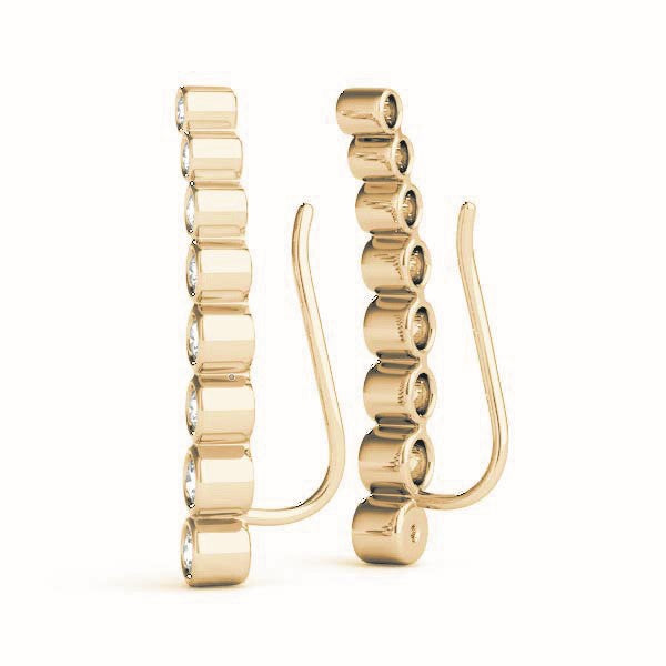 0.33ct Beaded Diamond Hoop Earrings in Gold & Platinum