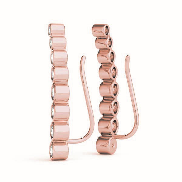 0.33ct Beaded Diamond Hoop Earrings in Gold & Platinum