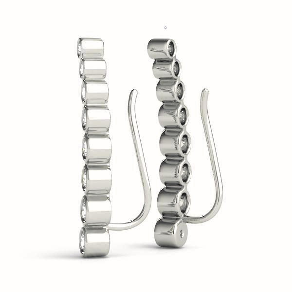 0.33ct Beaded Diamond Hoop Earrings in Gold & Platinum