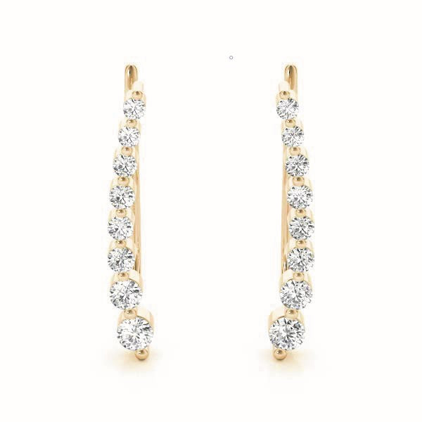 0.25ct Chain Diamond Drop Earrings in Gold & Platinum