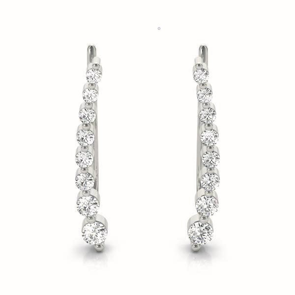 0.25ct Chain Diamond Drop Earrings in Gold & Platinum