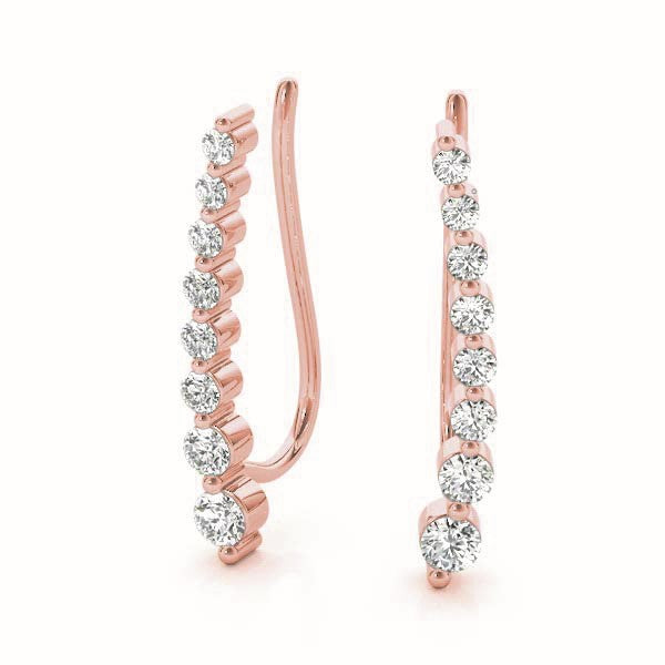0.25ct Chain Diamond Drop Earrings in Gold & Platinum